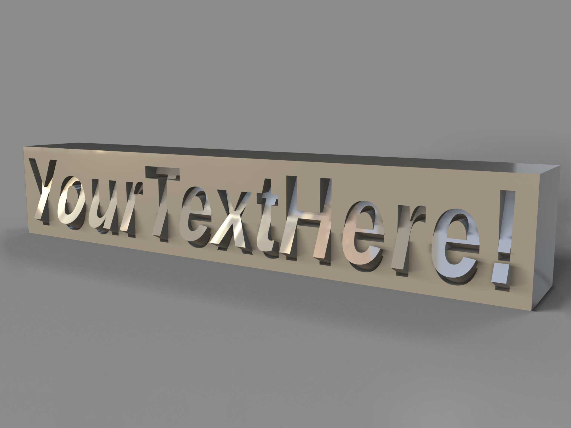 Cut and Tilted Text - Customizable