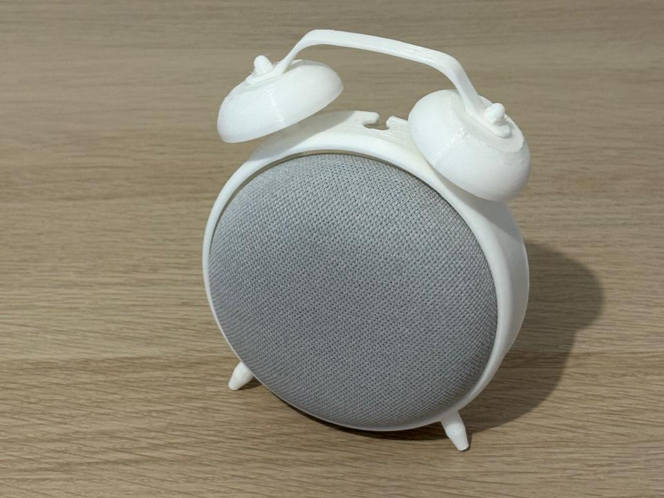 Retro Alarm Clock Google Nest Mini Holder
