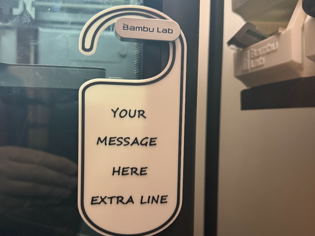 FULLY EDITABLE DOOR HANGER 4 LINES
