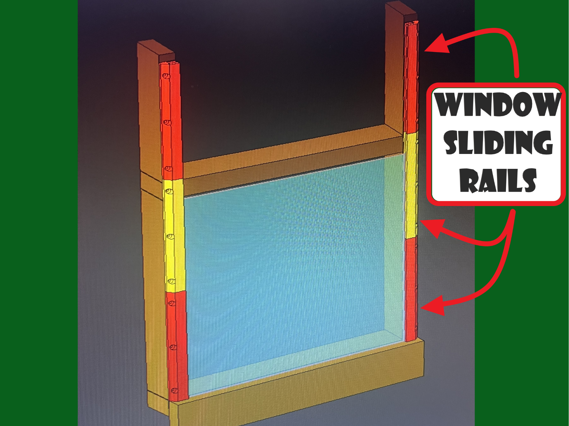 Sliding Window C-Channel Rails-Good for Deer Blind