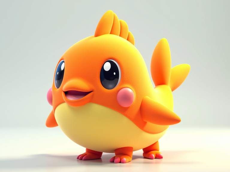Fluffy The Fishy - PrintMon 3D Animal Creature