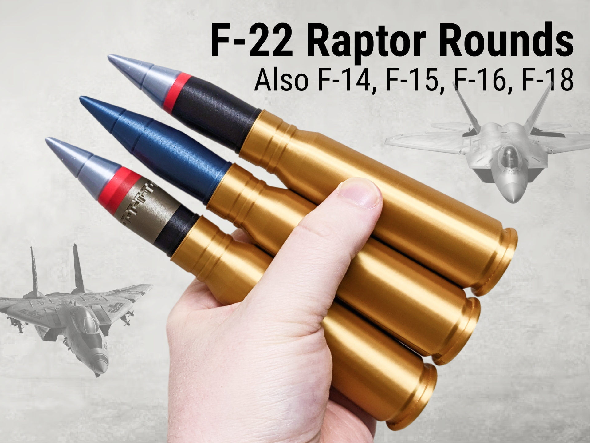 Stealth Fighter 20mm Bullets | Life-Size