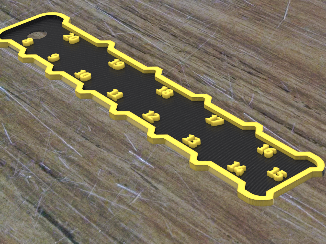 Chamfer Gauge - Ruler Style 8 to 20mm