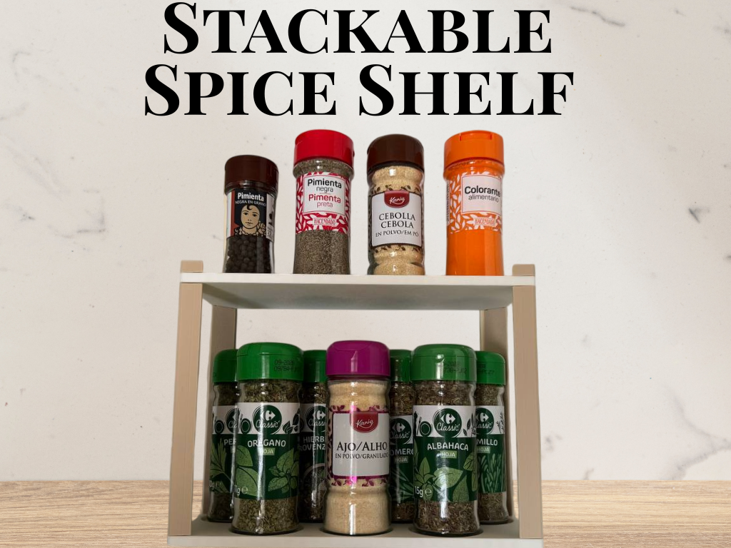 Stackable Spice Rack with Modular Levels 