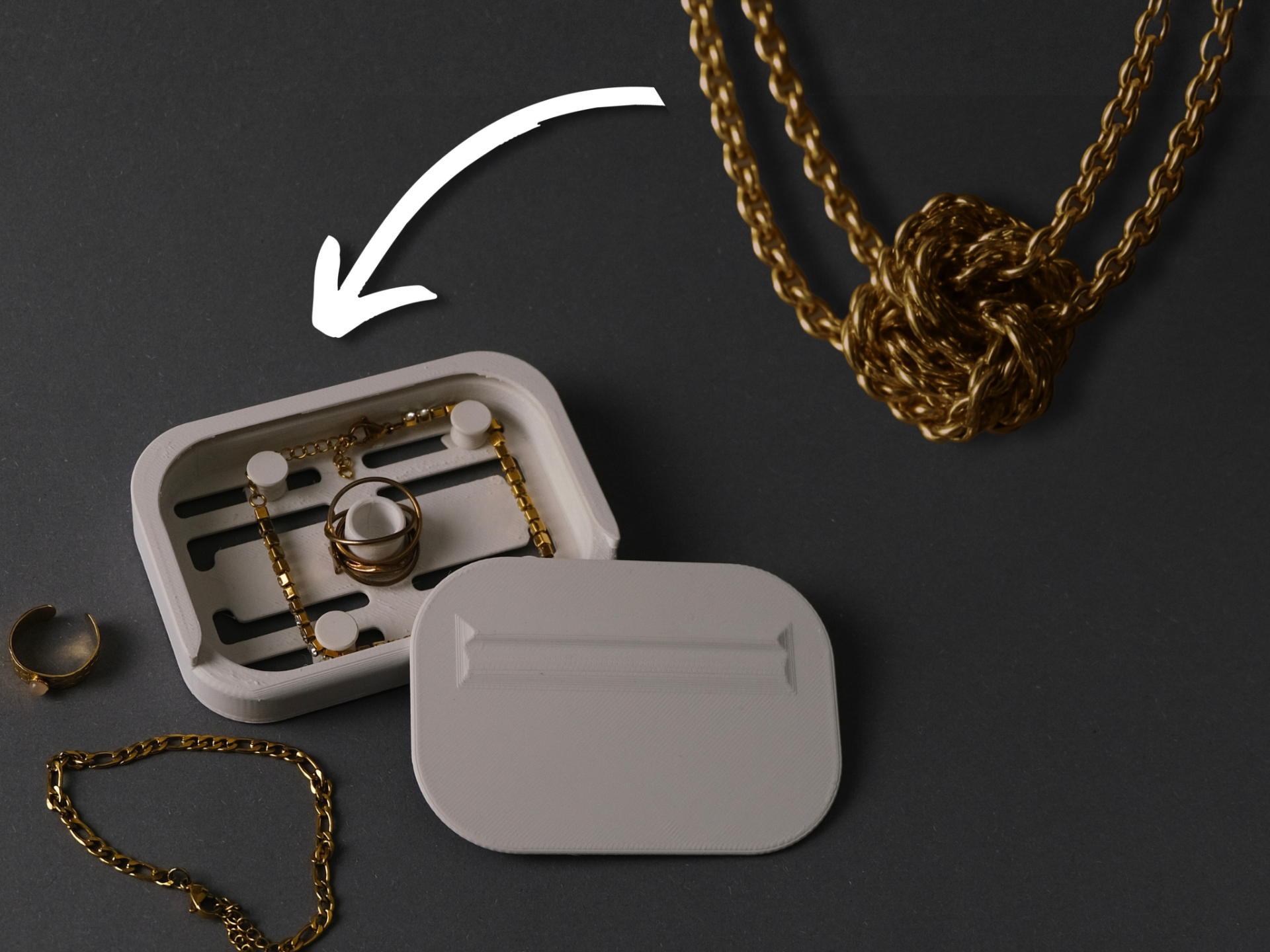 Tangle-Free Jewelry Box Holder Organiser Portable