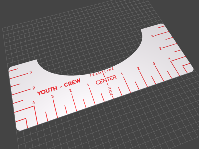 Shorter Youth Crew Neck sublimation guide
