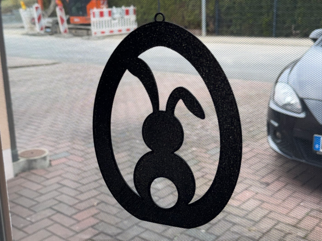 Fensterdeko Hase im Ei /easter decoration