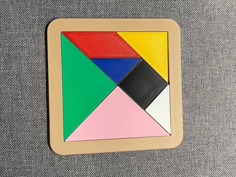 Classic Tangram - Seven-Piece Puzzle with Frame