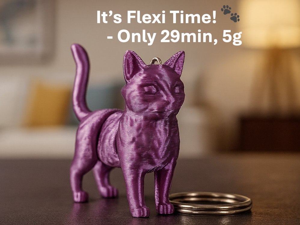 Flexi Standing Cat - Keychain