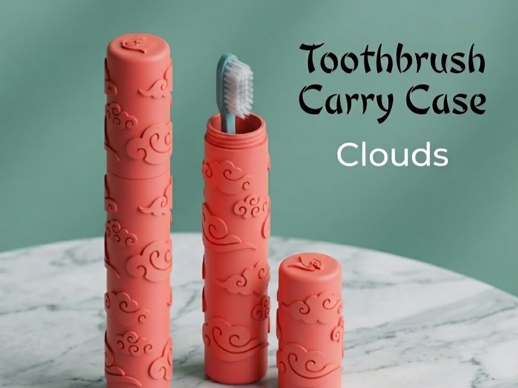 Toothbrush Carry Case - Clouds
