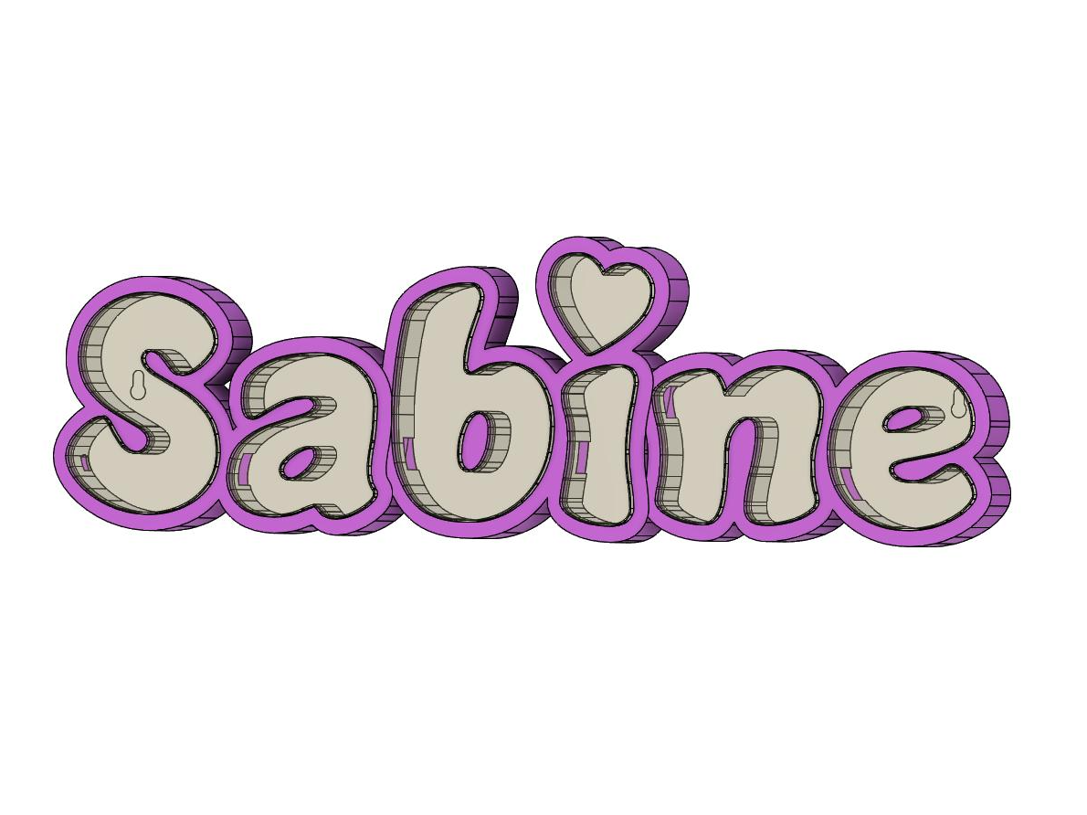 LED Namenlampe Sabine