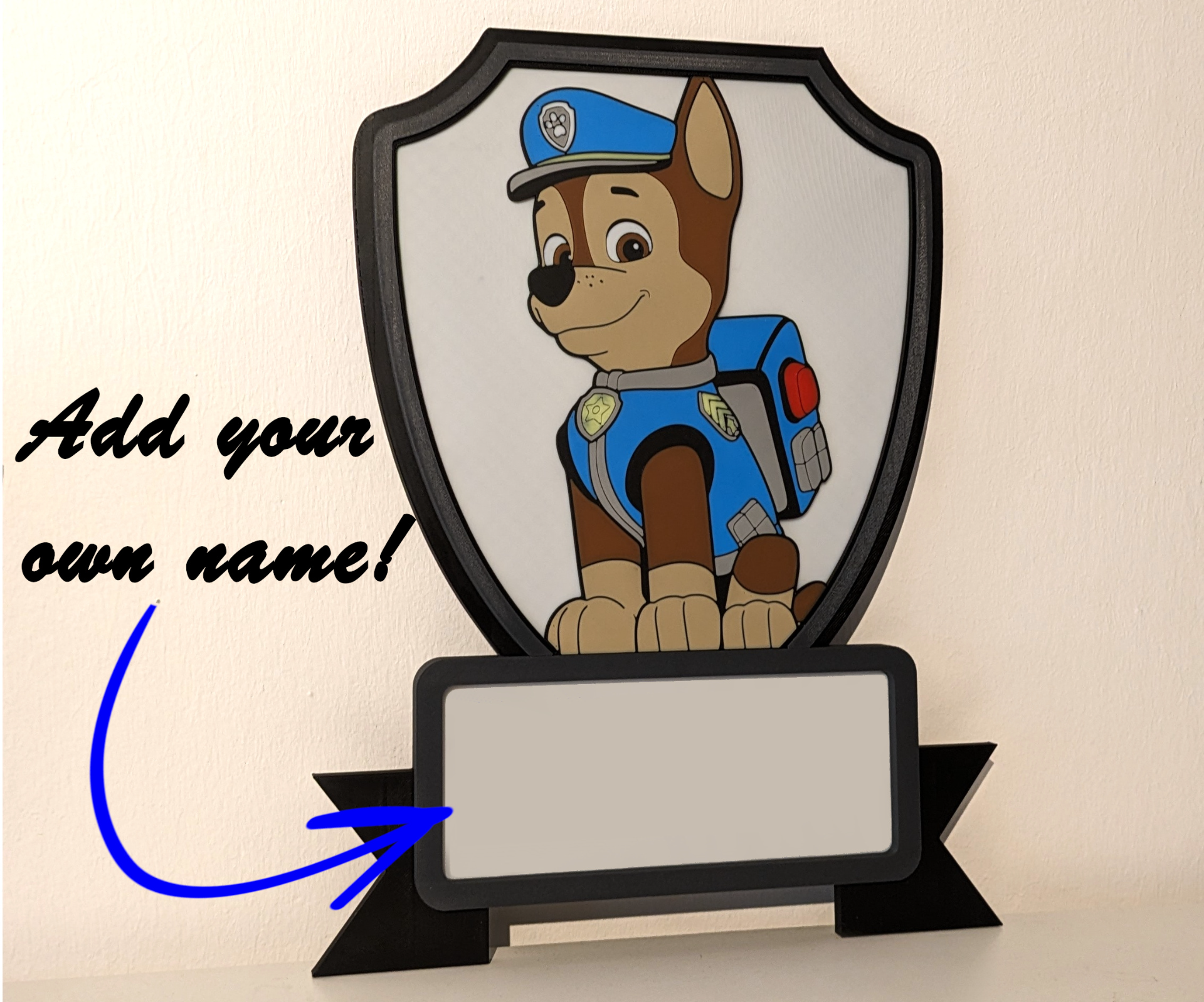 Paw Patrol - Chase name doorplate