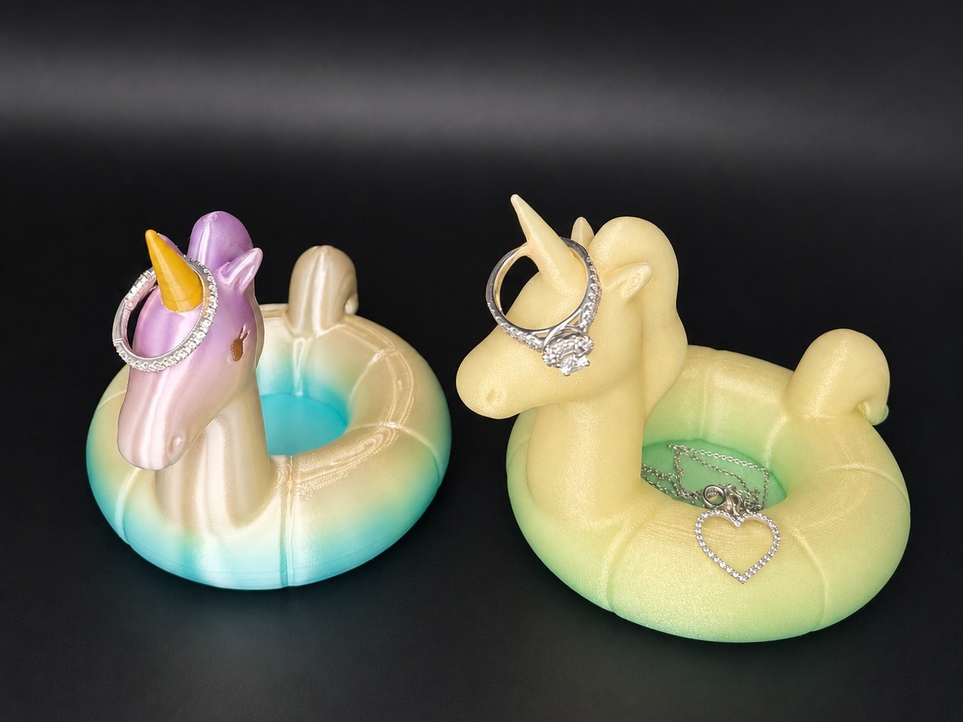 Unicorn pool float jewelry holder