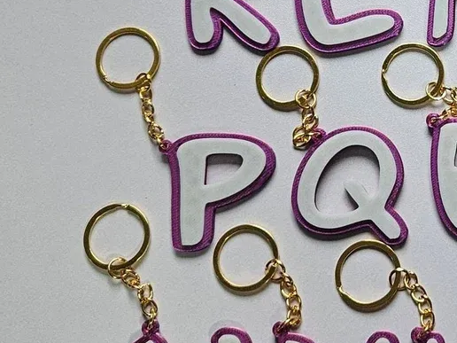 Letter P keychain