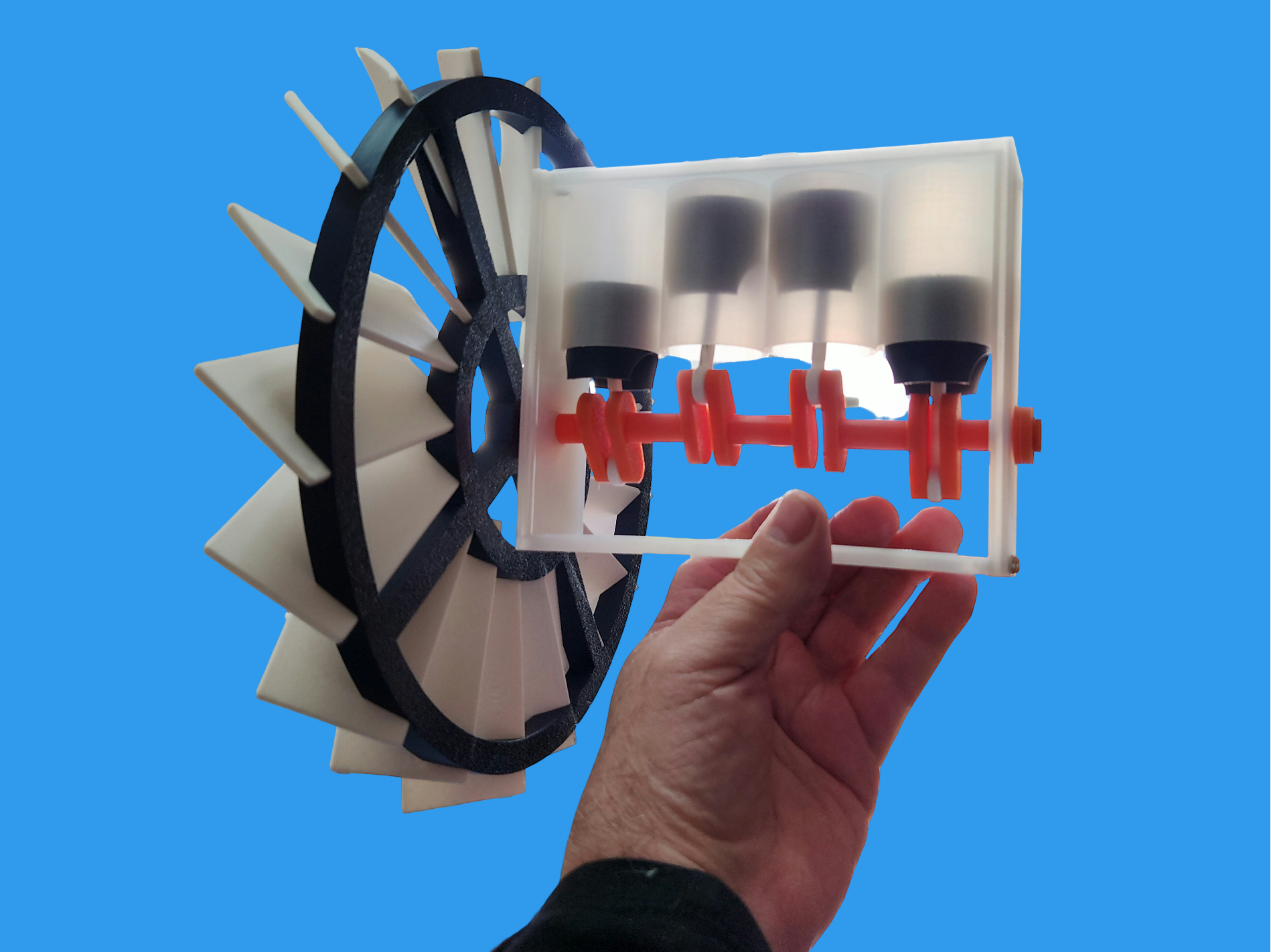 Motor de viento. L4 Engine Wind Turbine