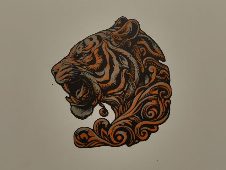 tribal tiger wall art
