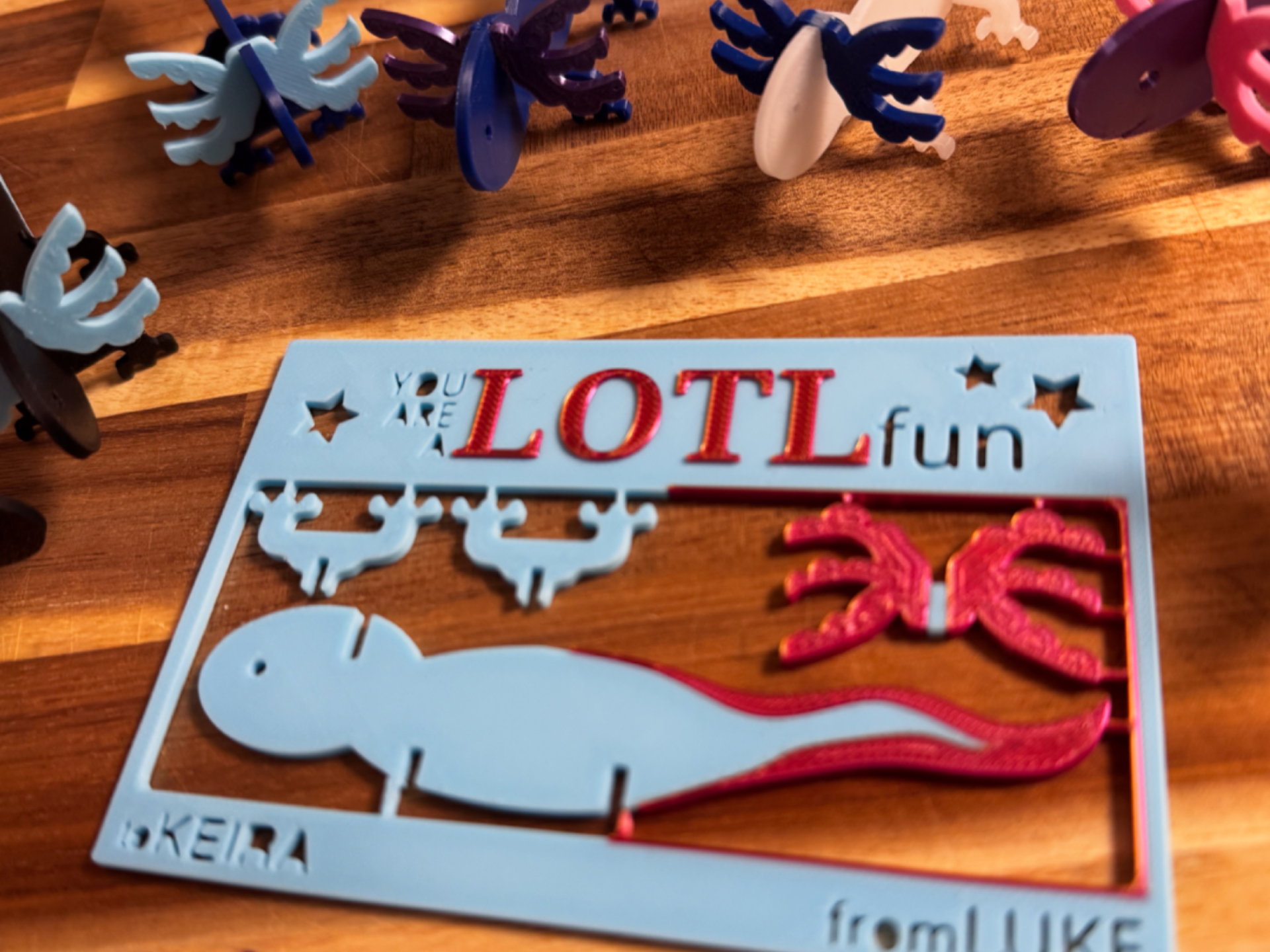 Axolotl Snap Apart Valentine Card