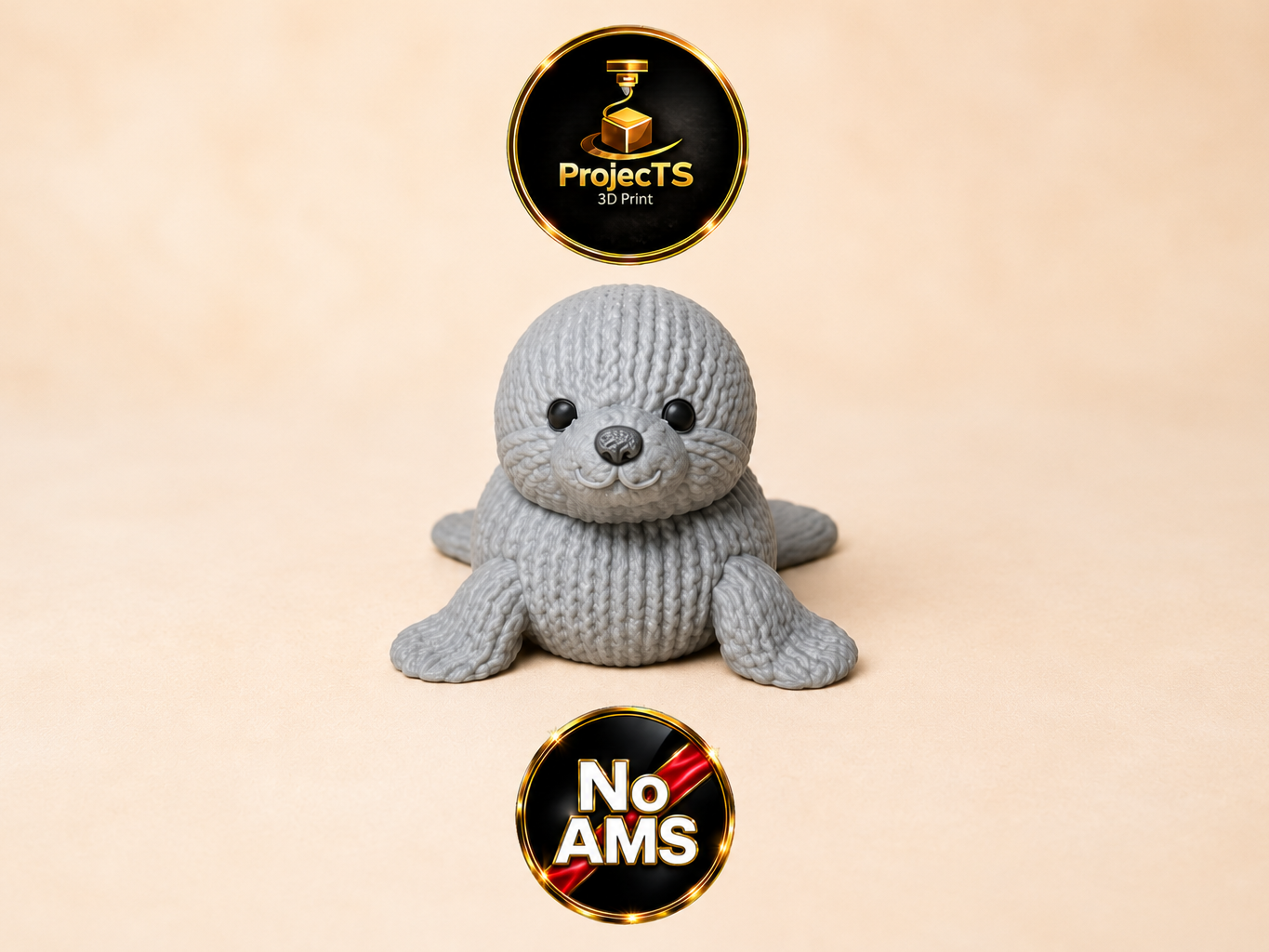Gestrickte Robbe