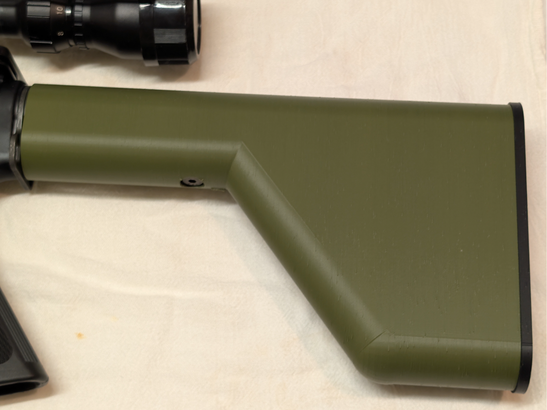 Buffer tube solid stock with storage
