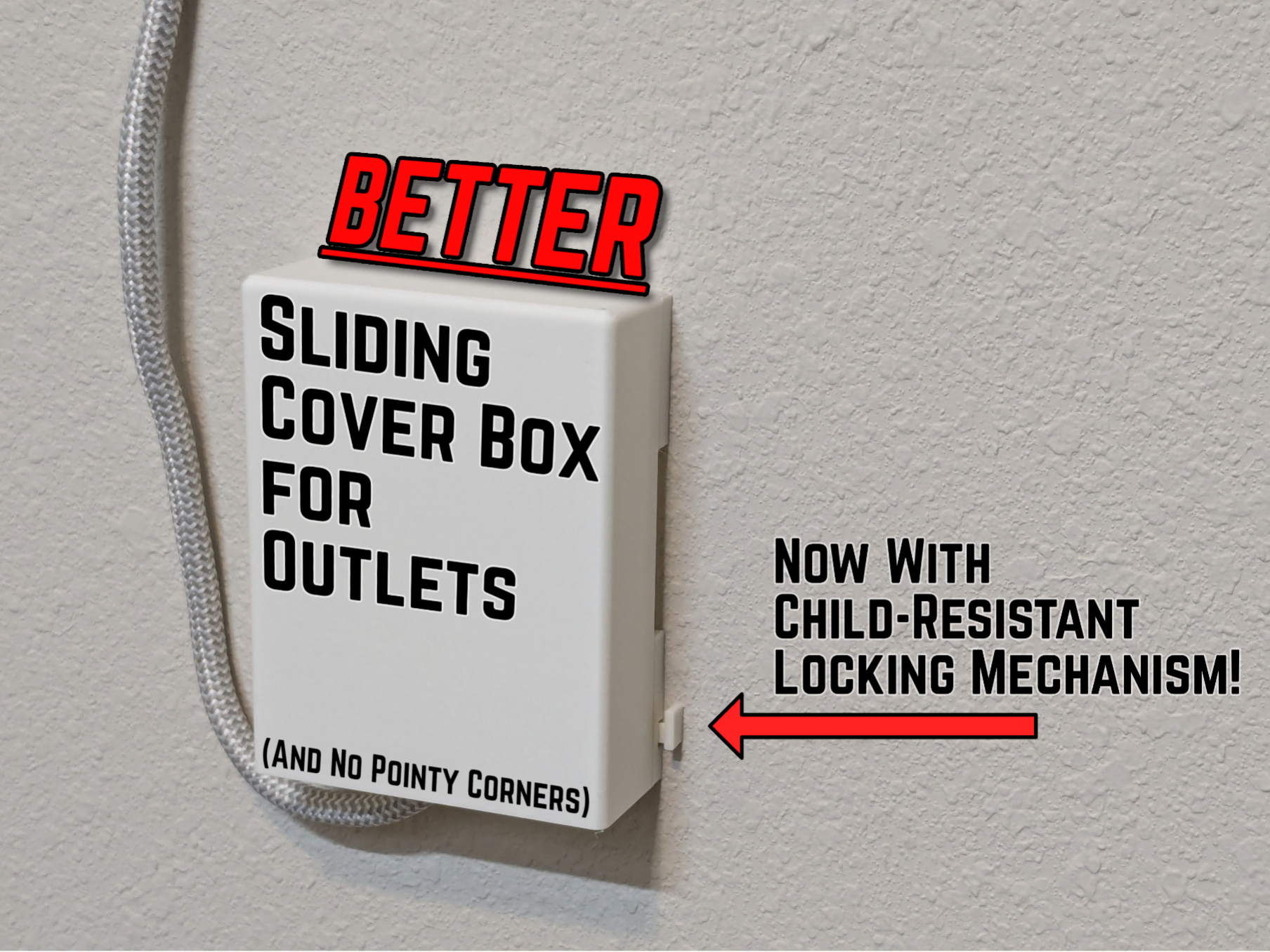Improved Sliding Electrical Outlet Cover