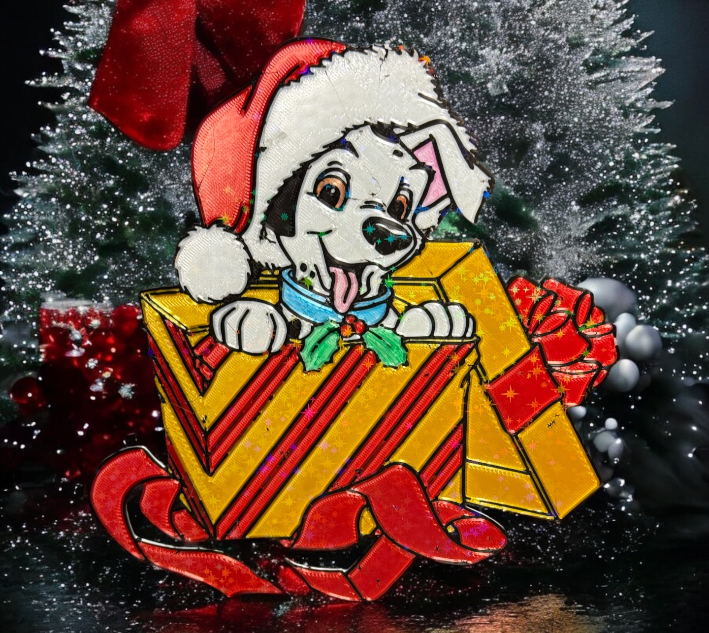 Dalmation in a box Door frame topper