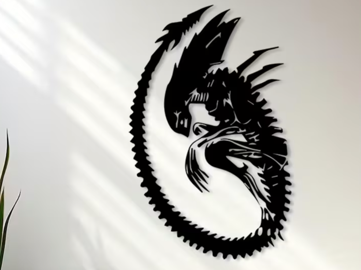 Alien Xenomorph Wall Art 2D