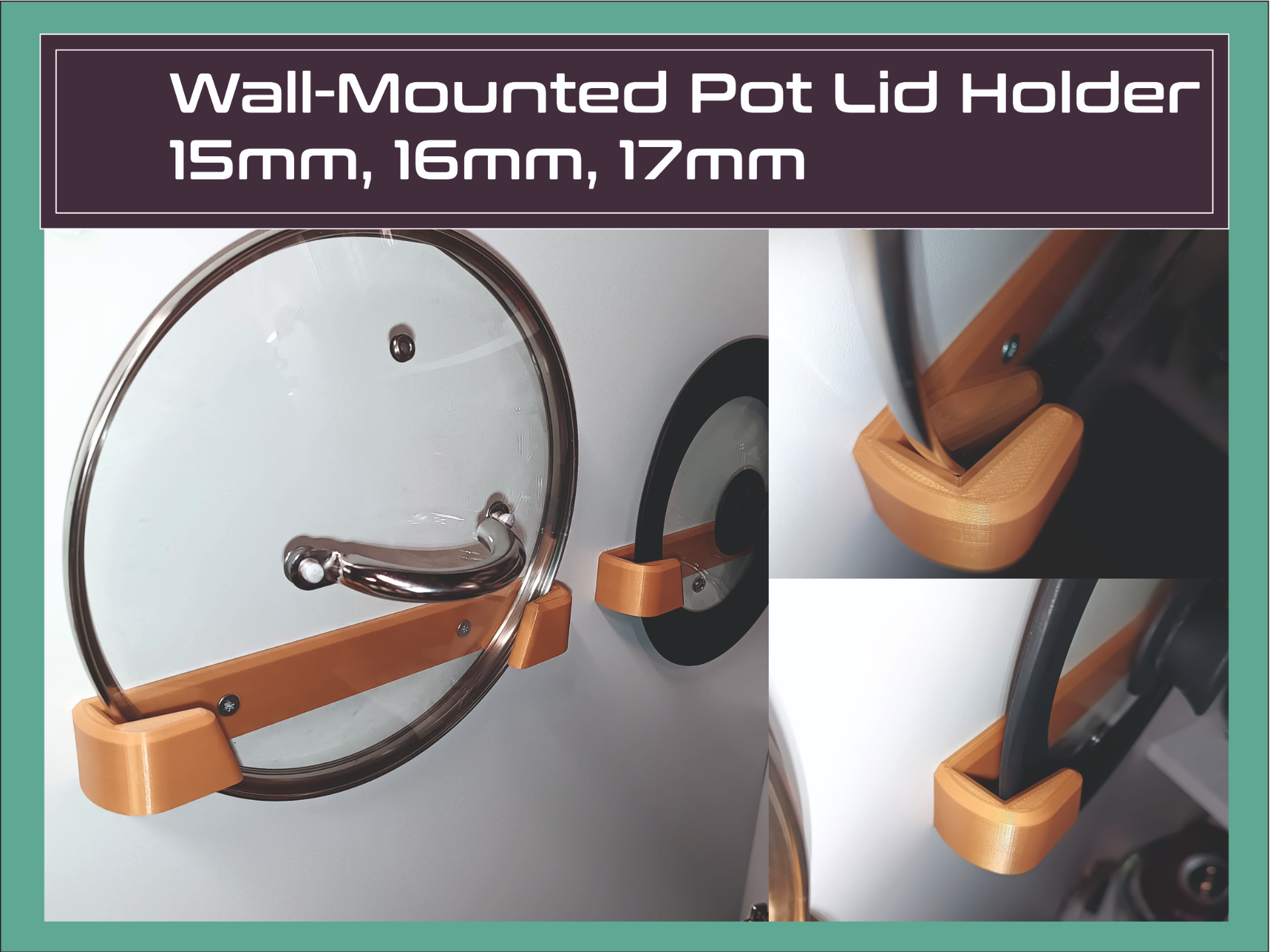 Wall-Mounted Pot Lid Holder
