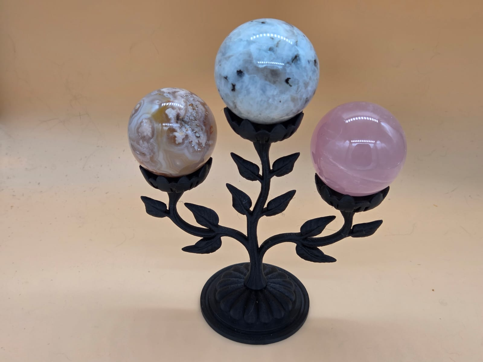 Triple Crystal Sphere Flower Stand