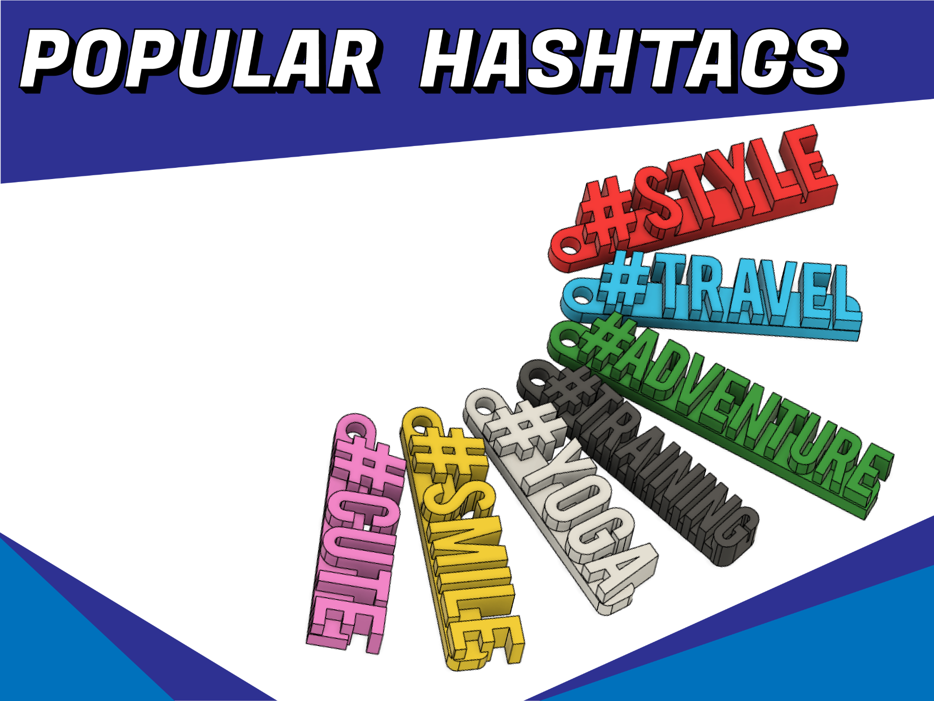 Popular Hashtags - Keychains-