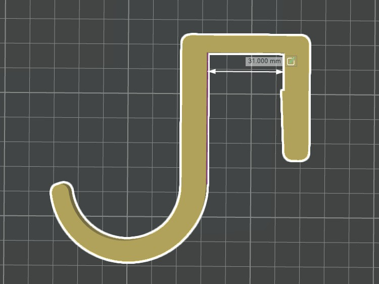 Under desk rail hook for cables and headphones