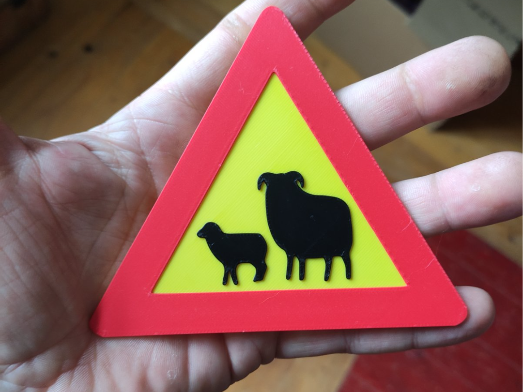 Iceland roadsign - animals