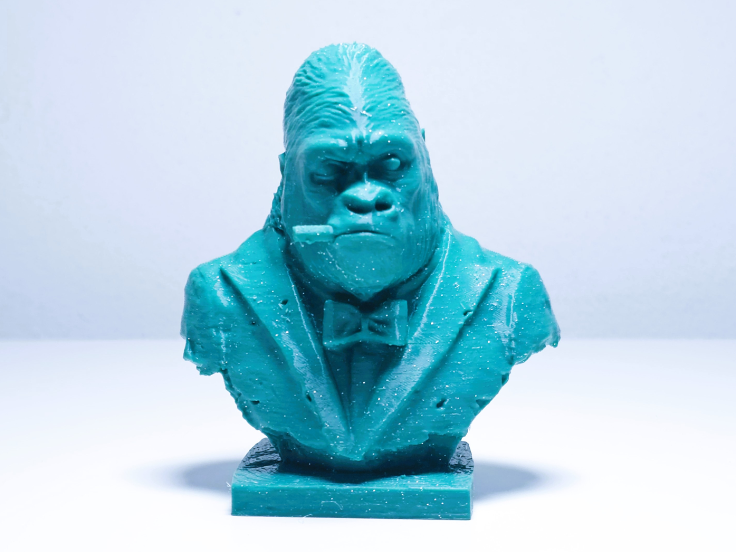Smoking gorilla figure