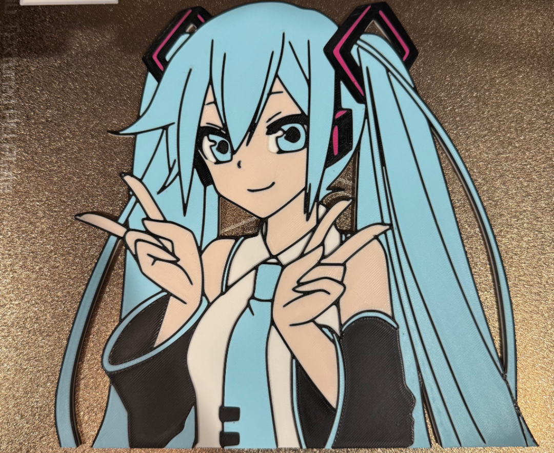 Hatsune Miku 5 color print