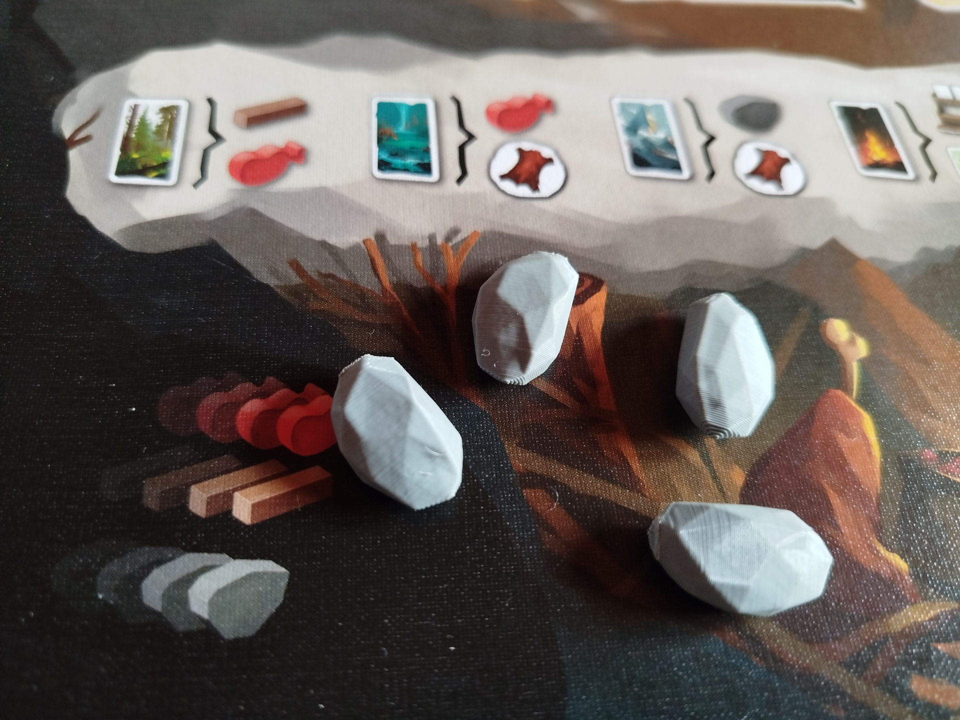 Tokens Deluxe Paleo - Roca / Piedra