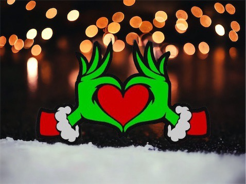 Grinch Christmas Heart - Lightbox