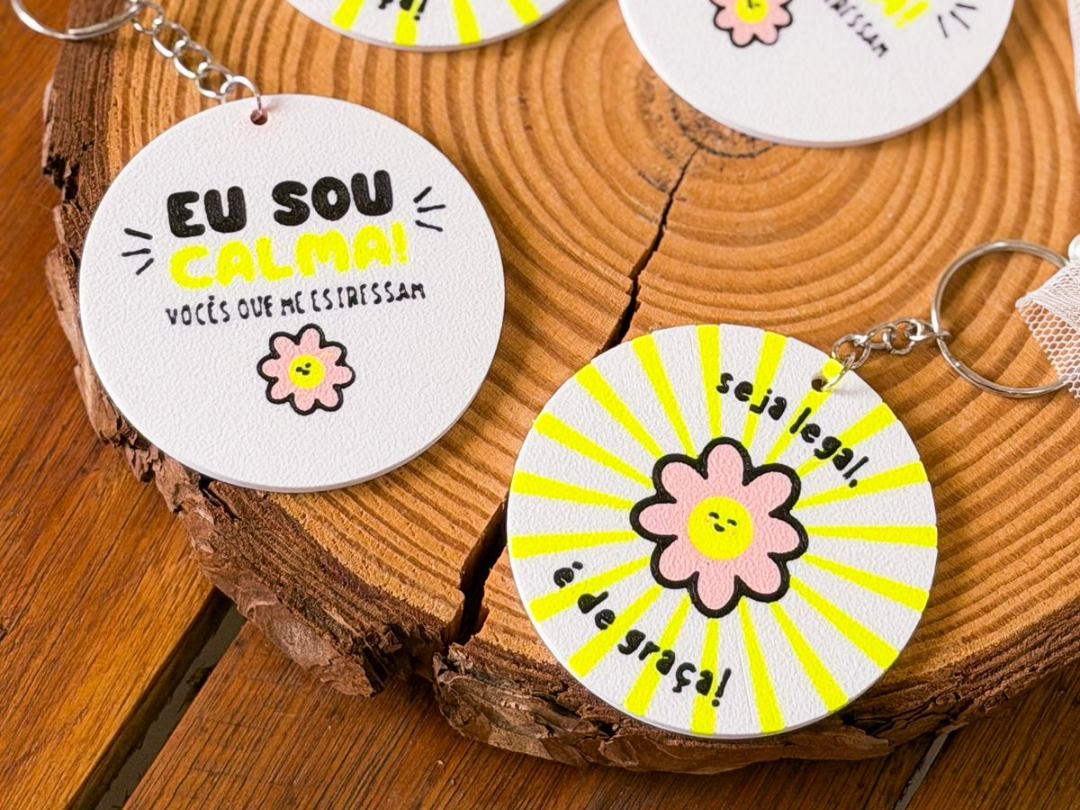 Chaveiro de frase divertida