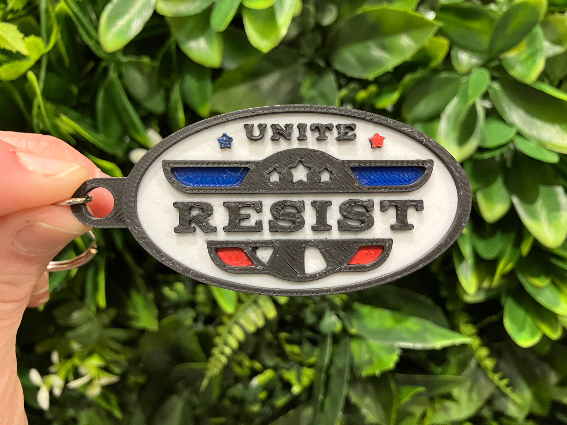 Unite and Resist Defending Freedom Keychain