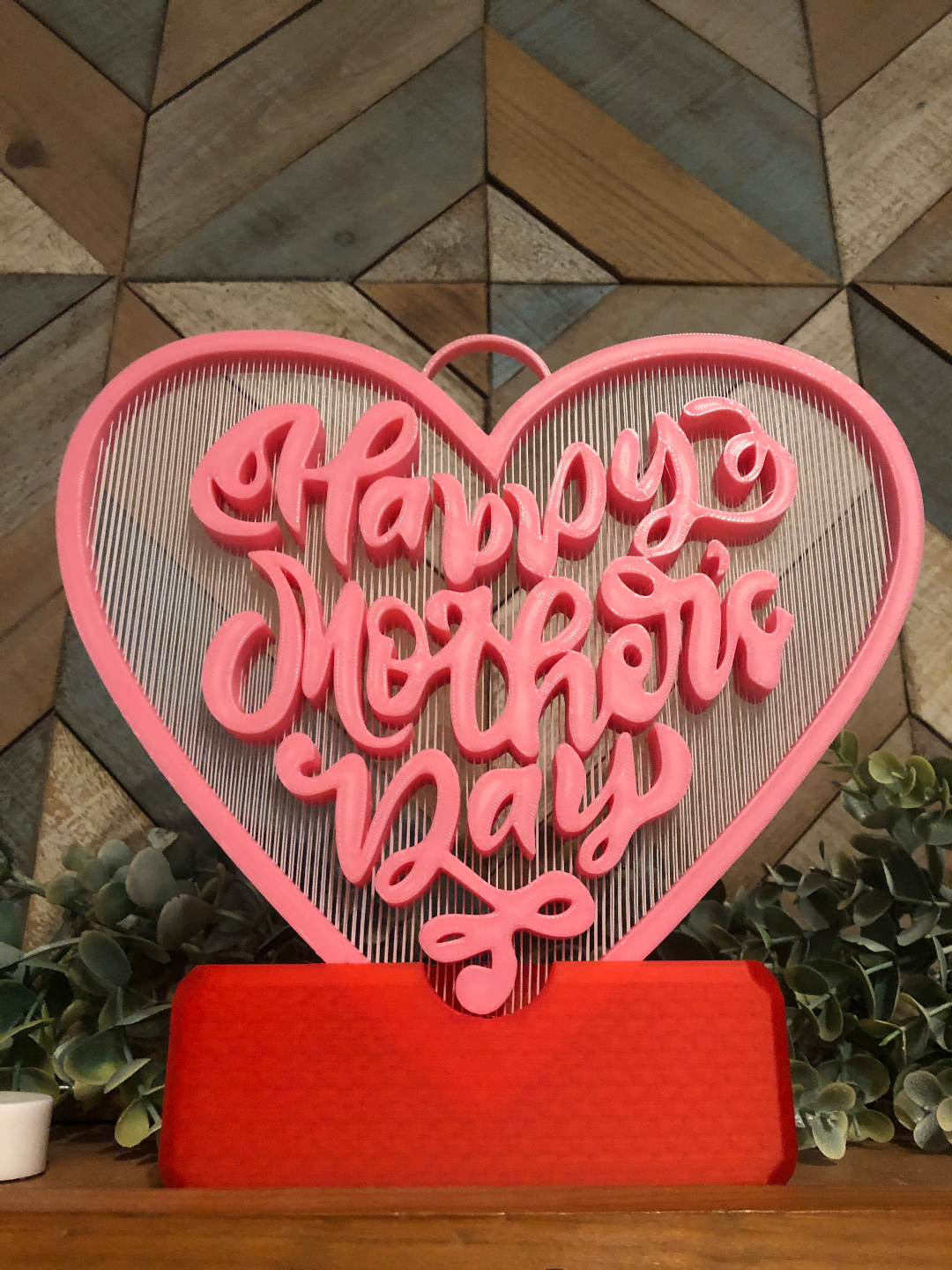 Happy Mothers Day Heart String Art