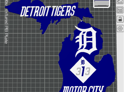 Detroit Tigers City Connect Mitten Wall/Desk Art