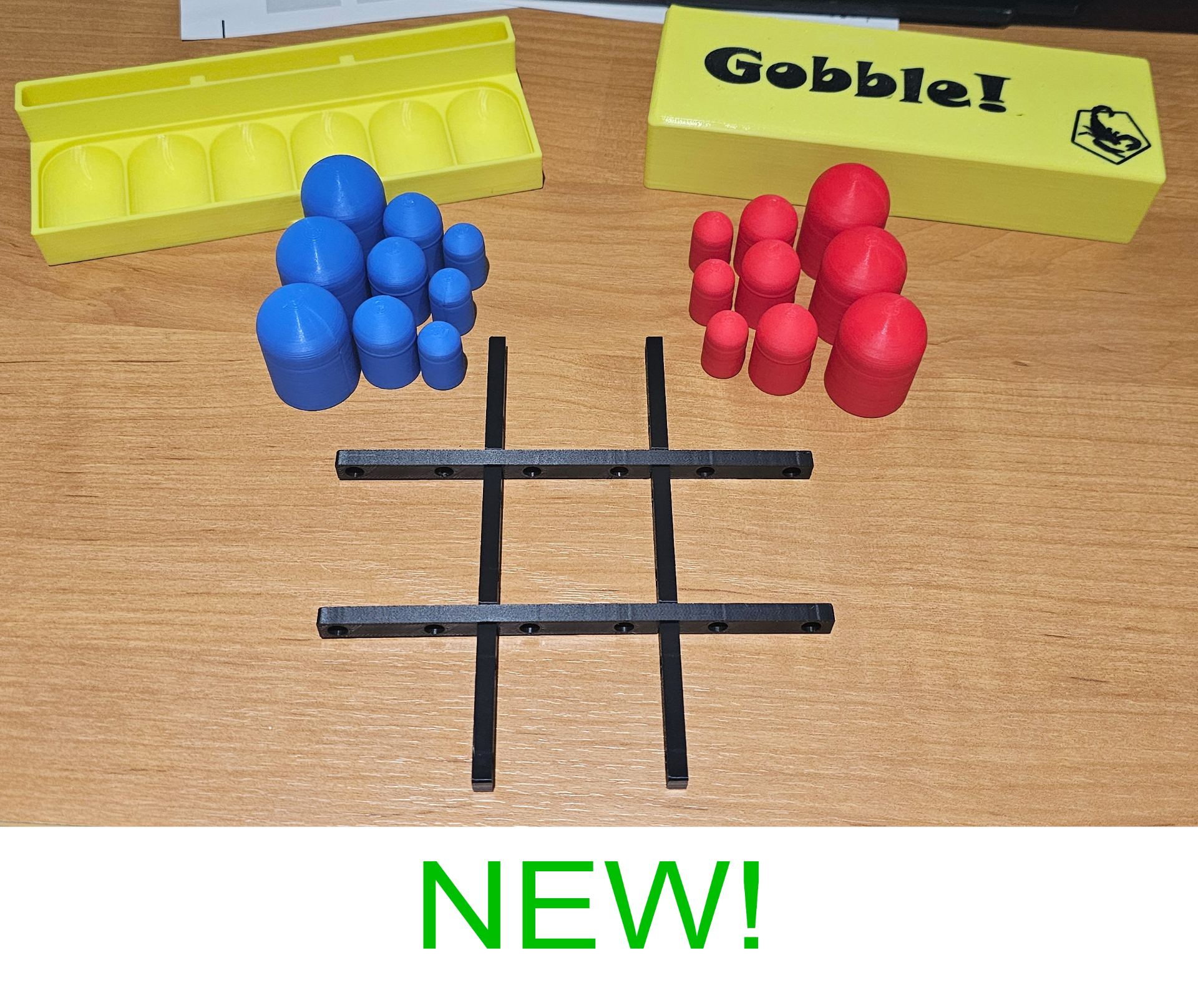 Gobble Gobblers game like Tic Tac Toe or Three in a Row