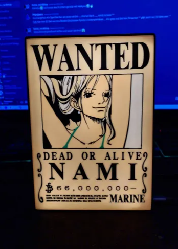 One Piece Wanted Nami Lampe / Lightbox