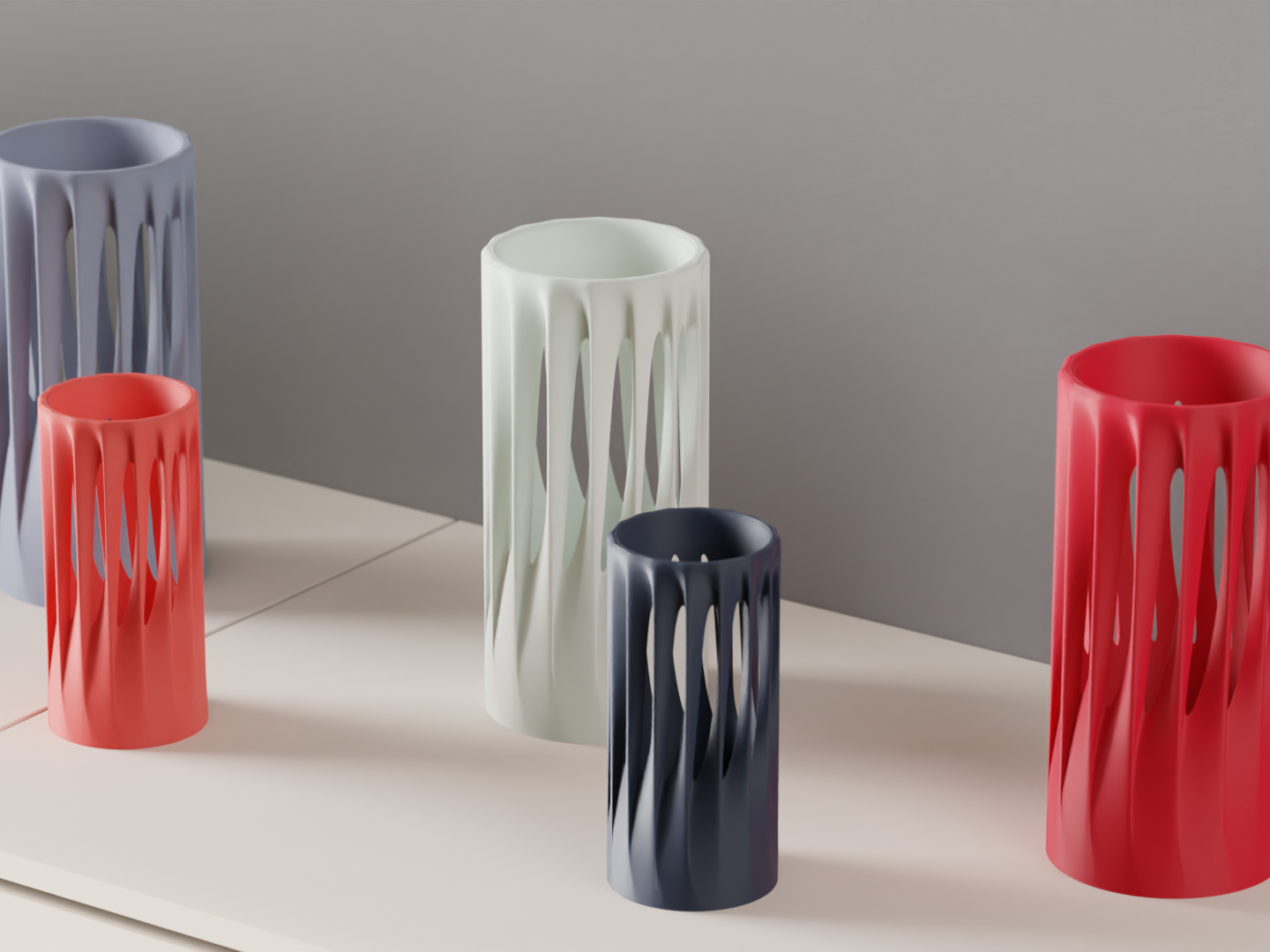 Unique Vase. Modern Decor Sliced Vase