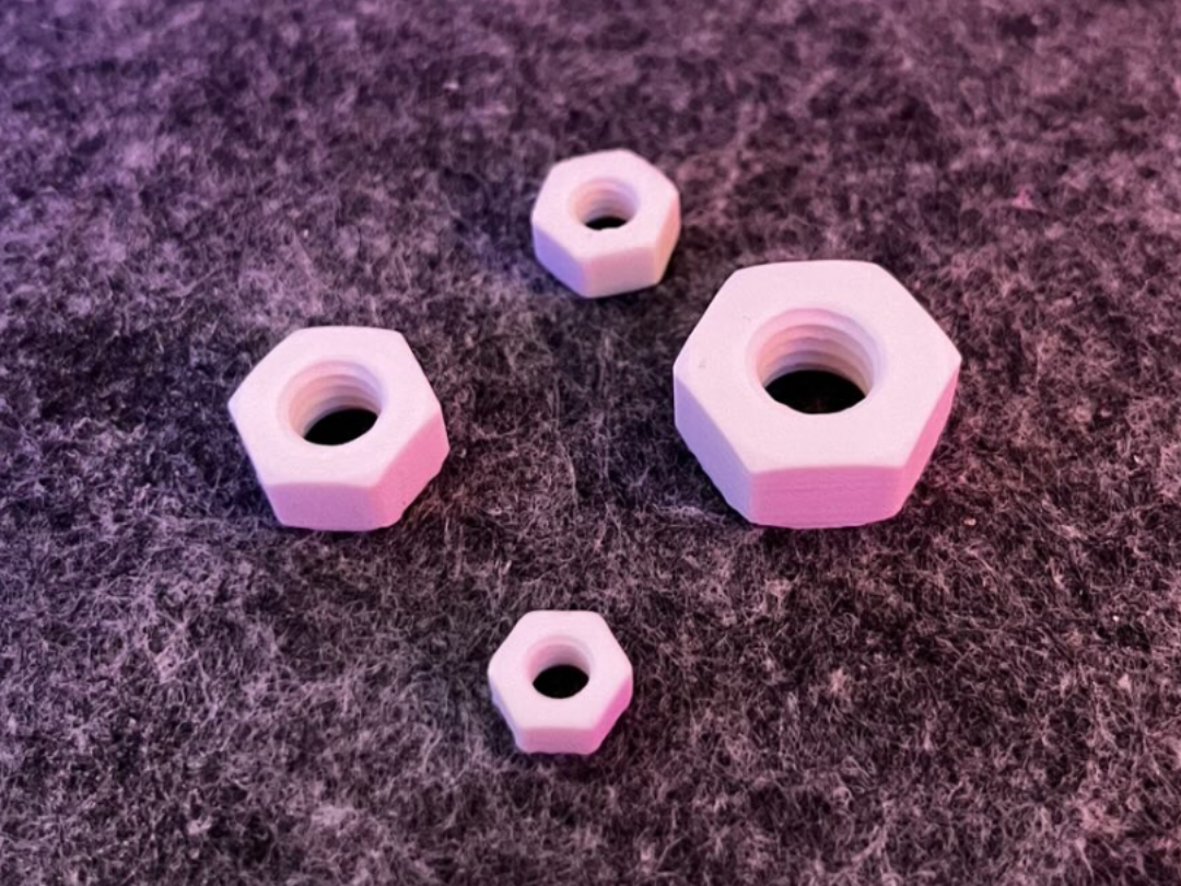 M2–M22 Hex Nuts Set – 3D Printable