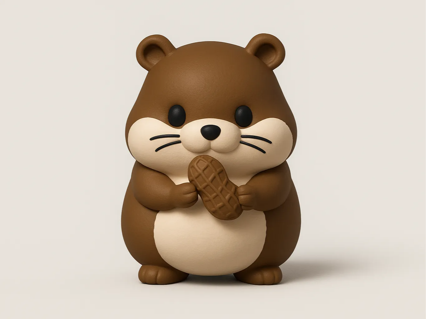 Cute Hamster with Peanut