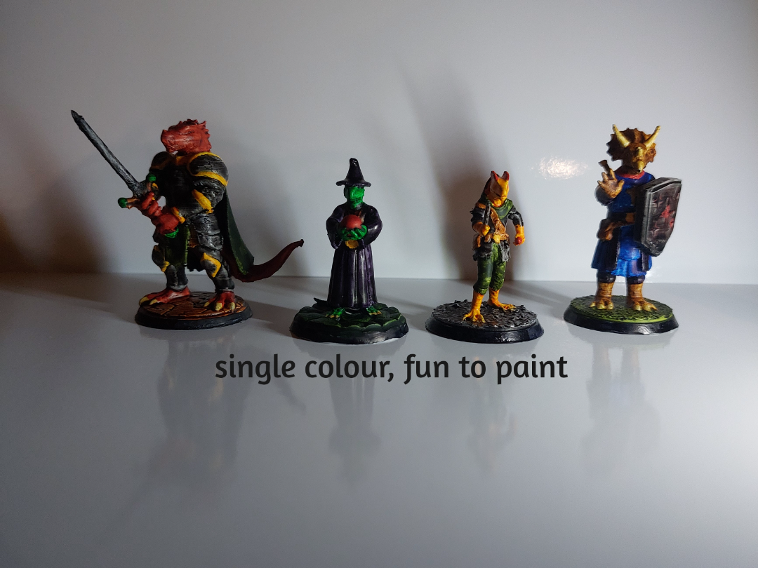Dino D&D Party - Rogue, Cleric, Fighter, Wizard
