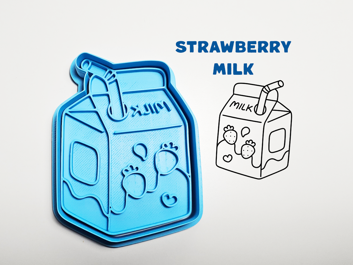 Strawberry Milk Cookie Cutter / Stamp