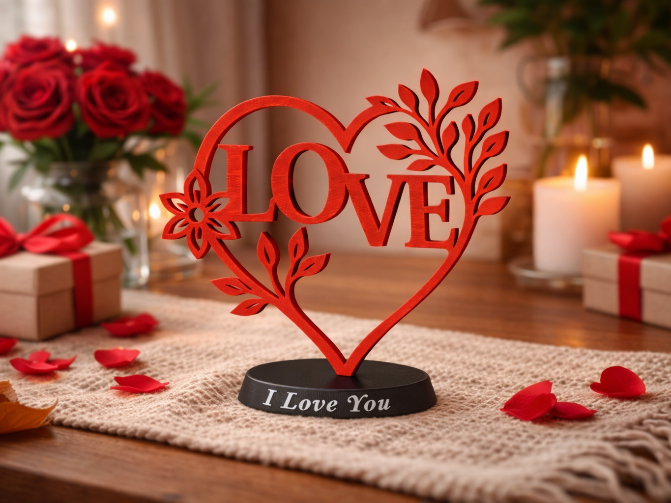 Valentine Love Heart  (Cutom Text)