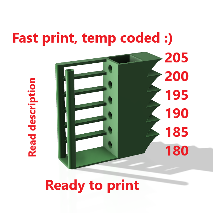 Fast temp tower PLA 180-205