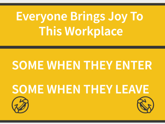 funny sign workplace