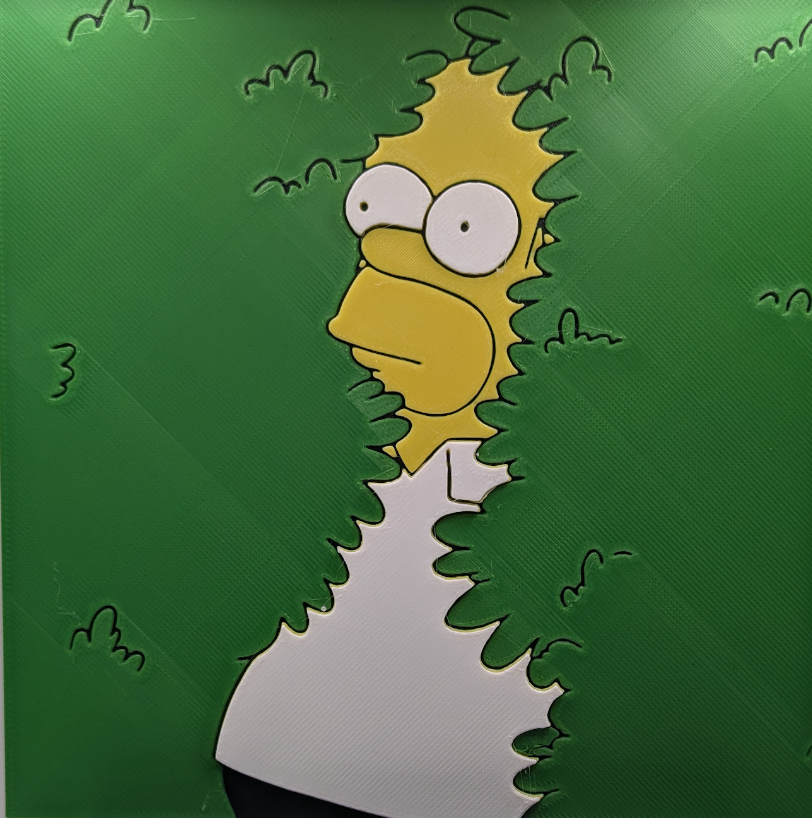 Homer in bushes Meme - Hueforge